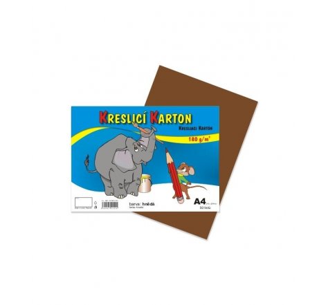 Karton kreslící A4 180g/50ks hnědý