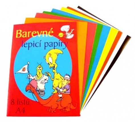 Barevné lepící papíry-složky