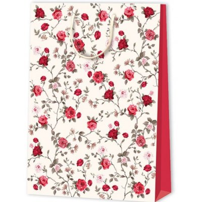 Taška dárková JUMBO 33x45,7 růžičky