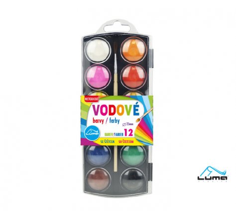 Vodové barvy 12 ks/23 lum