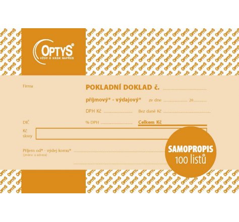 Pokladní doklad univers. OP 1093