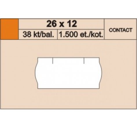 Etikety lep. na kot.22x12 cont.bílé
