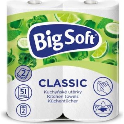 Utěrky kuchyňské BigSoft Clasic 2vr.   2 ks