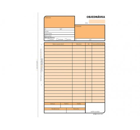 Objednávka propis A5 OP 1282