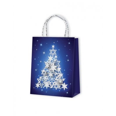 Taška vánoční malá vločky