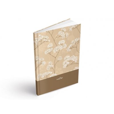 Záznamní kniha A5 linka bílá kvítka