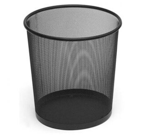 Koš odpadkový kovový černý malý