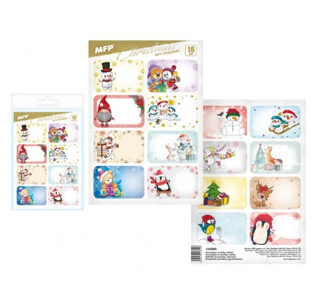 Samolepky na dárky dětské 16 ks