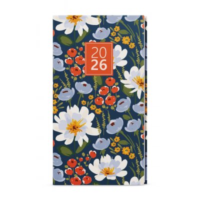 Diář kapesní týdenní JAKUB  květiny