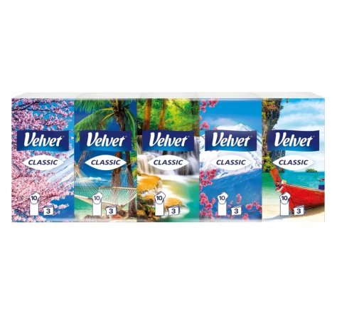 Kapesníčky Velvet Clasic 3vr./10 ks