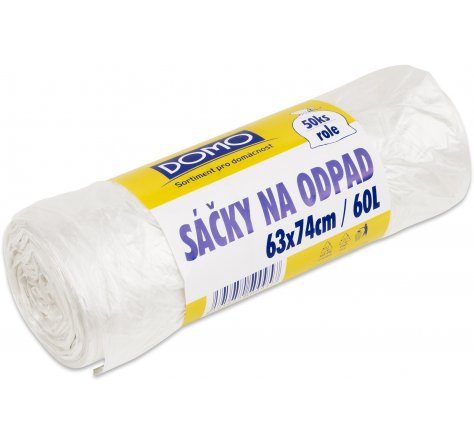 Pytle na odpad 60 l 63x74cm/50 ks čiré