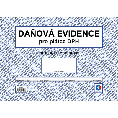 Daňová evidence pro plátce Bal ET 330