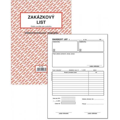 Zakázkový list A5 Bal PT 180 SP