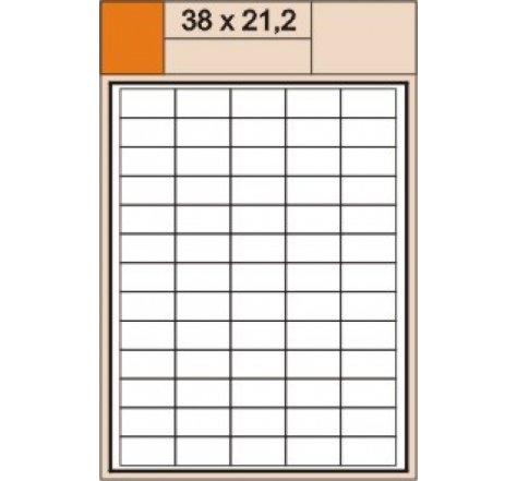 Etikety lep. na A4 bílé 38x21,2