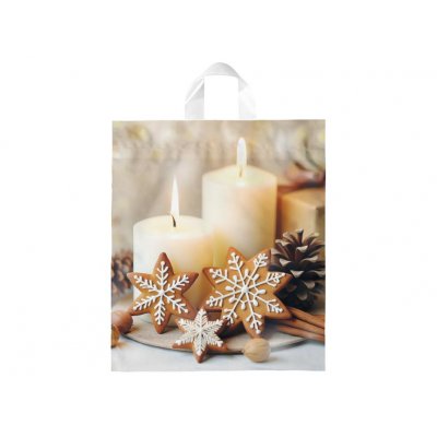 Taška igelitová s uchem VÁNOČNÍ svíčky