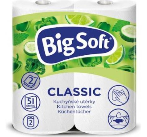 Utěrky kuchyňské BigSoft Clasic 2vr.   2 ks