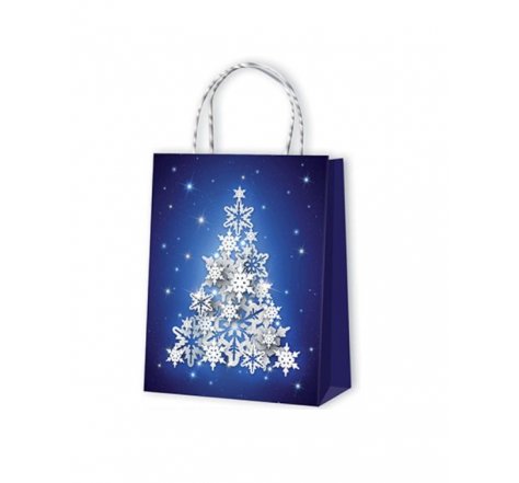 Taška vánoční malá vločky