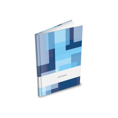 Záznamní kniha A4 čtvereček  modrá