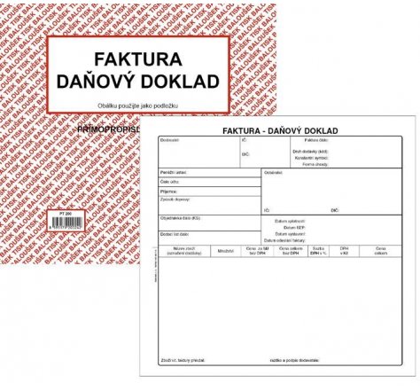 Faktura propis Bal PT200  2/3A4