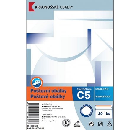 Obálka C5 samolepící /10 ks