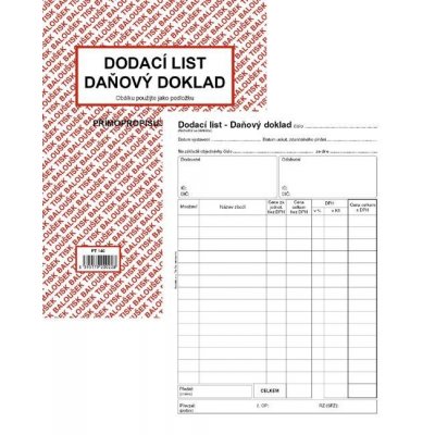 Dodací list A5 propis Bal PT 140