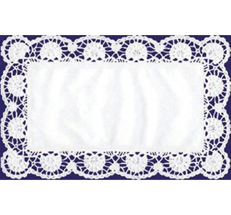 Dortová krajka bílá obdélník 20x38 /8ks