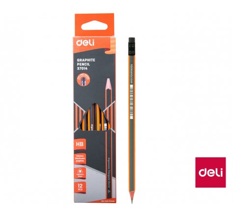 Tužka s gumou HB trojbok. deli E37014