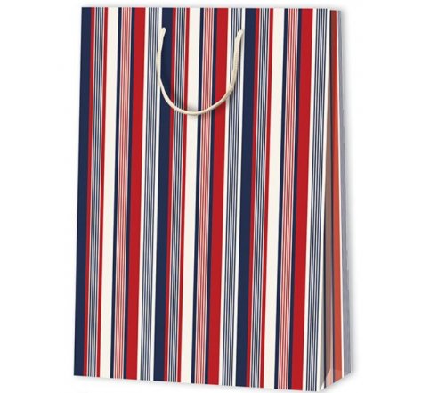Taška dárková JUMBO 33x45,7 pruhy