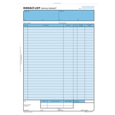 Dodací list A4 OP 1043