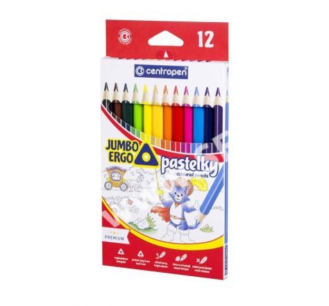 Pastelky 12 ks JUMBO trojboké CENTROPEN