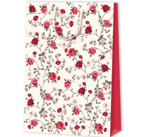 Taška dárková JUMBO 33x45,7 růžičky