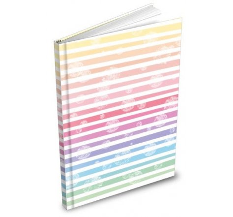 Záznamní kniha A6 čistá barevné pruhy