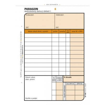 Paragon propis, čísl. OP 1086