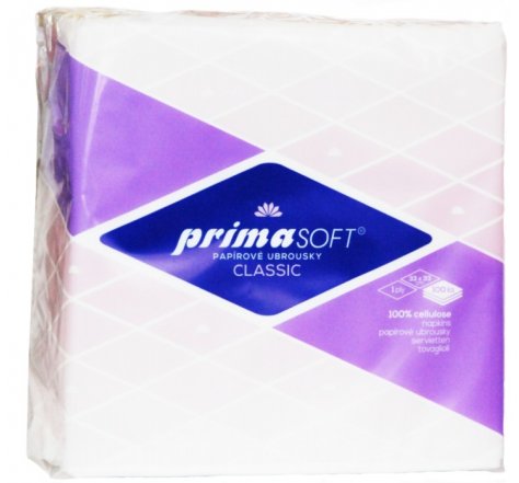 Ubrousky 1vrstv. bílé 33x33 primasoft