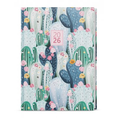 Diář A5 týdenní OSKAR BTO9-4  kaktus