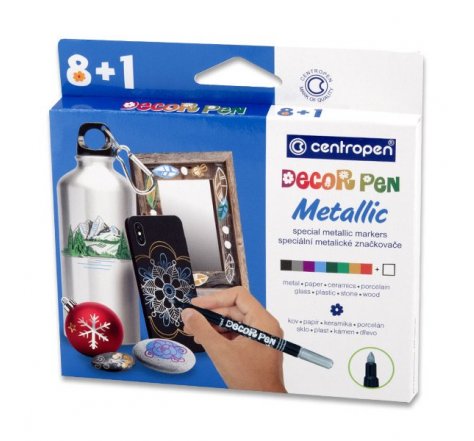 Popisovač sada 8+1 2737 DECORPEN metalic