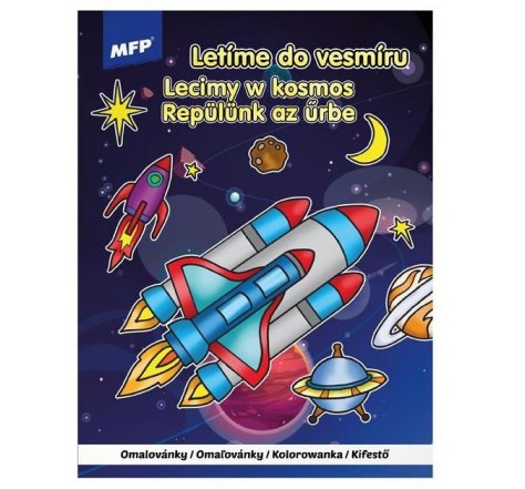 Omalovánky A4 Letíme do vesmíru  mf