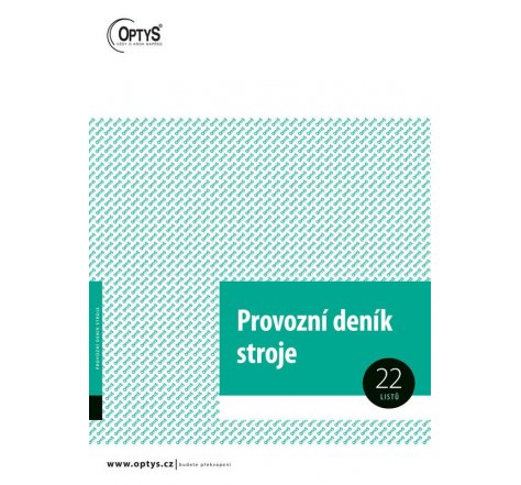 Provozní deník strojů OP 1234