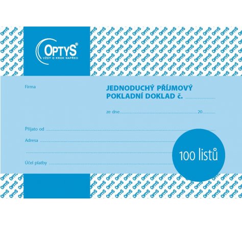 Pokladní dokl.příjmový jednoduchý OP1067