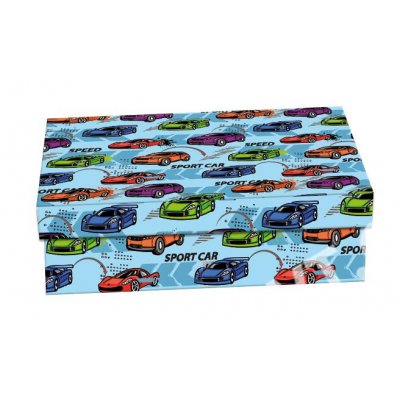 Krabice školní 33x22,5x8  auta