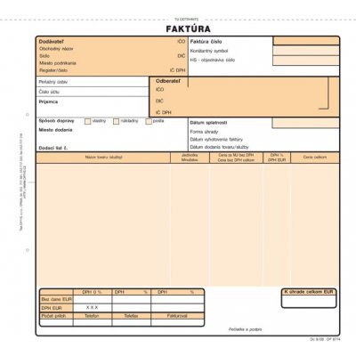 Faktura propis 2/3 A4 OP 1074