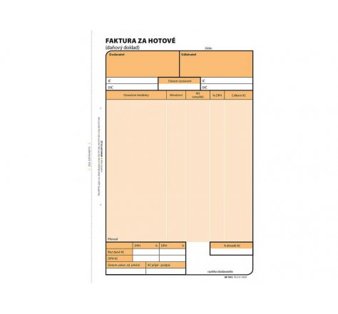 Faktura za hotové SP A5  OP 1073