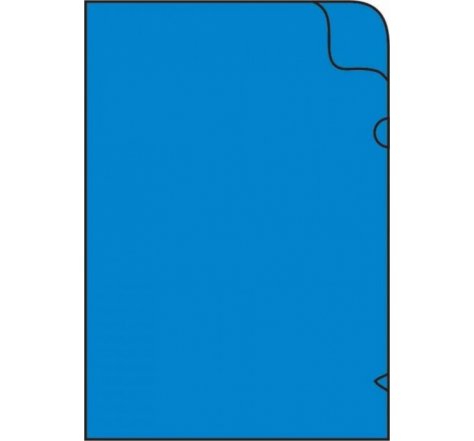 Obal zakládací A4 L modrý PP 110 mi