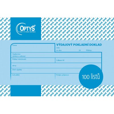 Výdajový pokladní doklad  nečísl. OP1037