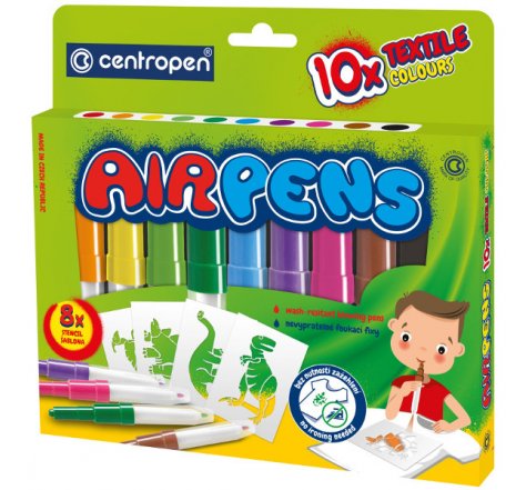 Foukací fixy na TEXTIL 10 ks