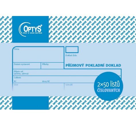 Pokladní dokl.příjmový OP 1039