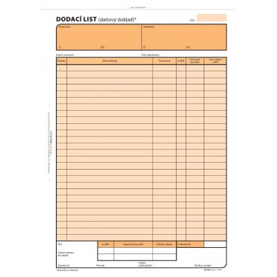 Dodací list A4 propis OP 1076