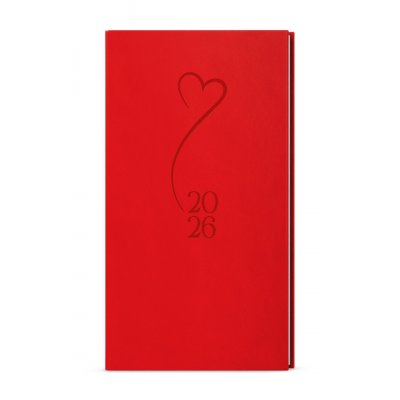 Diář kapesní týdenní JAKUB  červený