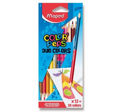 Pastelky 12 ks trojboké oboustranné MAPED 