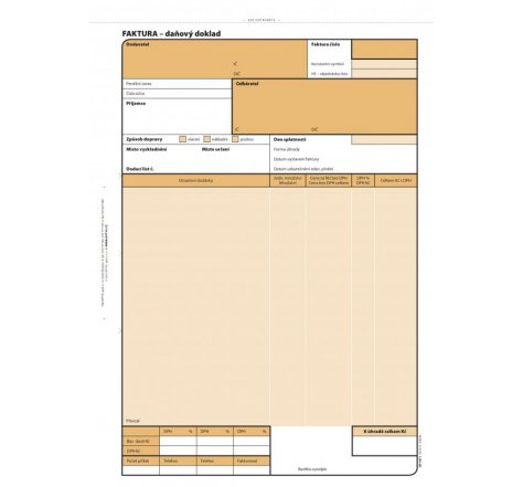 Faktura propis A4 OP 1071